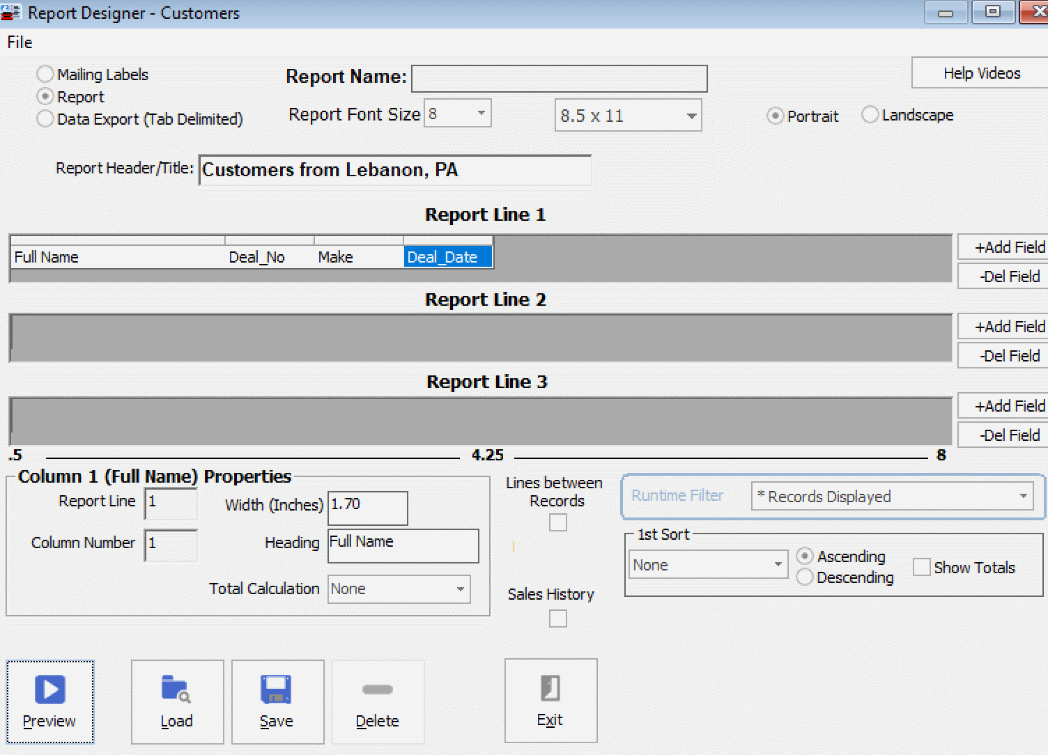 CustomReportExample1