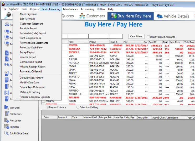 DealerFinancingDropdownMenu