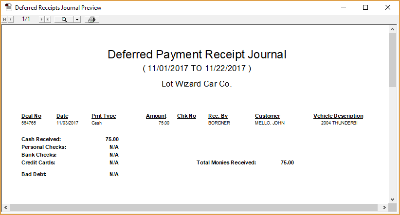 DeferredDown_PaymentsReceivedReport