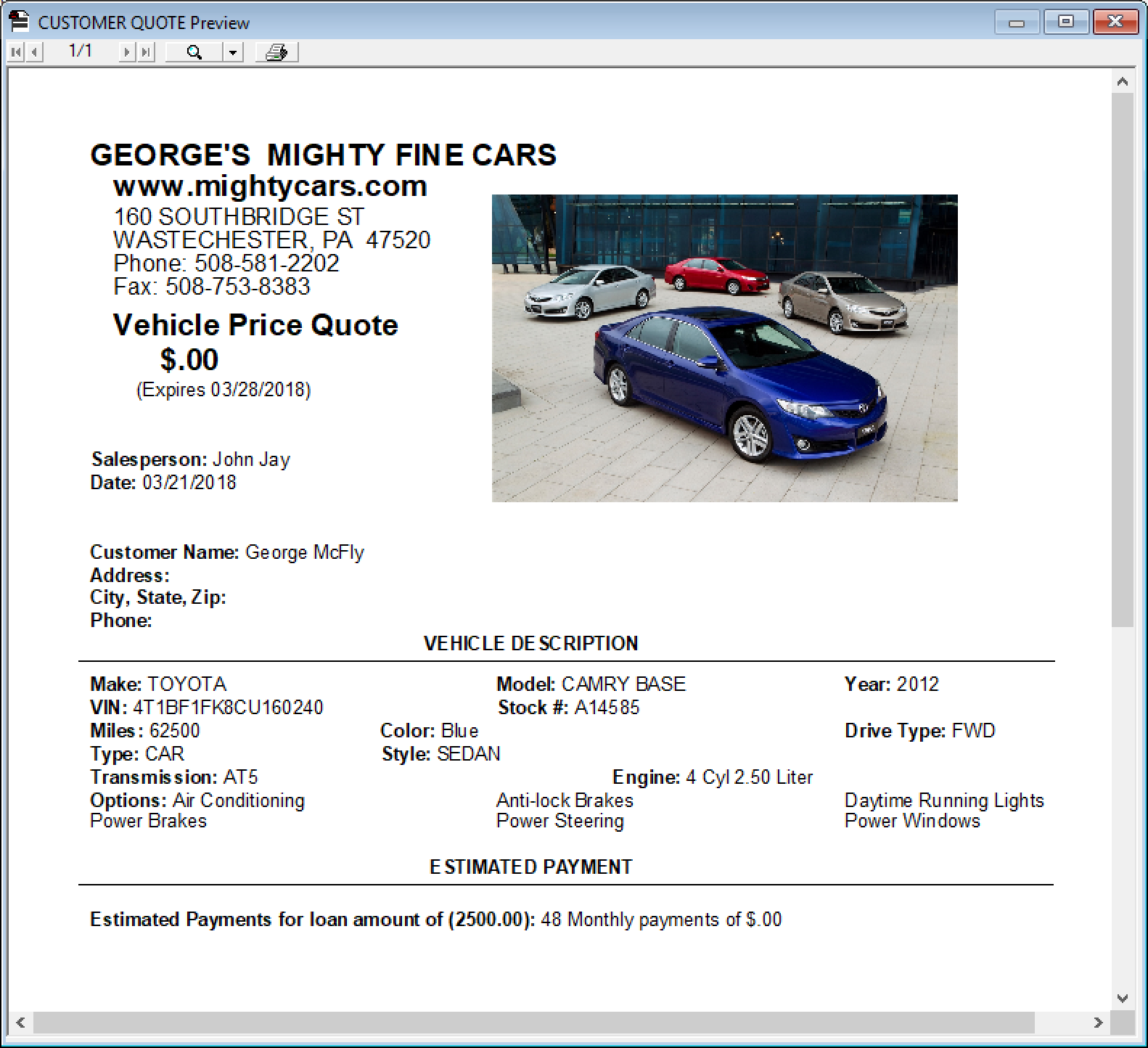 Quote_FromInventoryPrintout