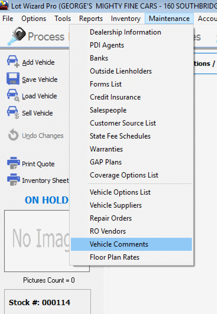 vehiclecommentsmaintdropdown